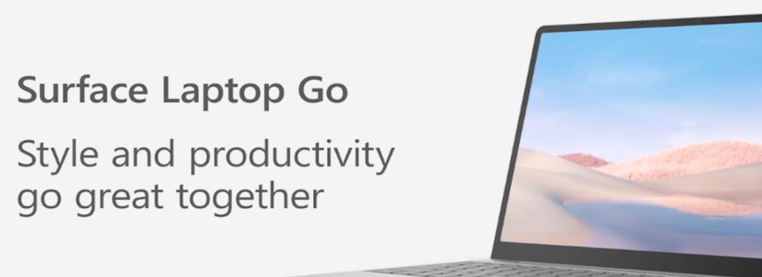 Style and productivity go great together with Surface Laptop Go