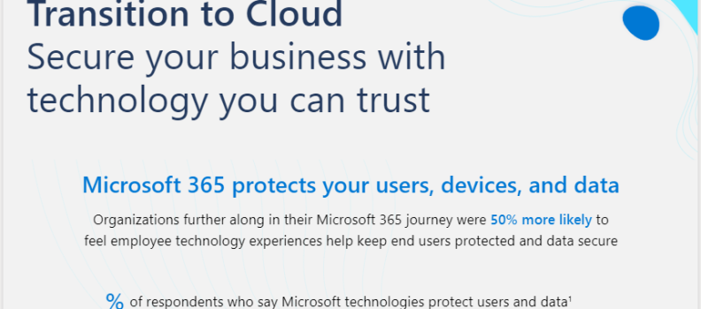 Transition to Cloud: Secure your business with technology you can trust